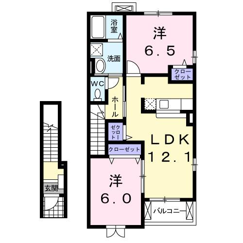 マーガレット・ウエストⅠ（202） 間取り図画像