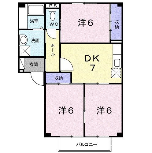 コーポあさぎりＢ（203） 間取り図画像