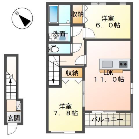 フェリーチェK・S・K 間取り図画像