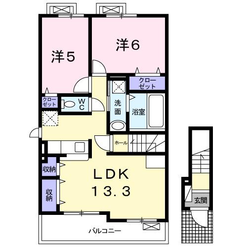 マロン　ガーデン（201） 間取り図画像