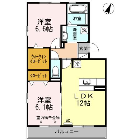 Ａ−Ｒｏｏｍ（305） 間取り図画像