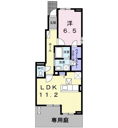 コンフォルト増楽Ｂ（101） 間取り図画像
