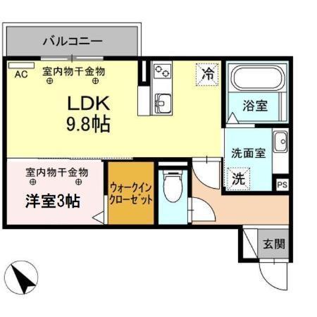 オッツ初生（303） 間取り図画像