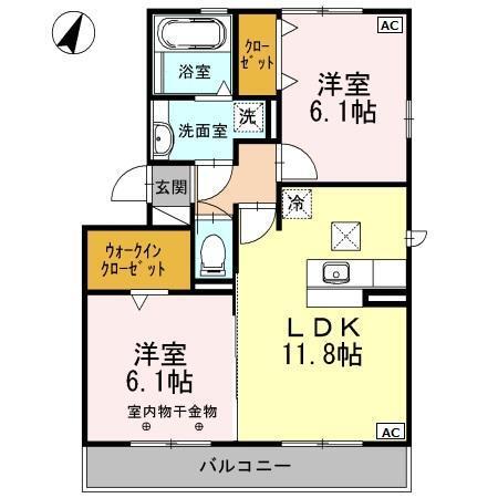 Ａ−Ｒｏｏｍ（101） 間取り図画像