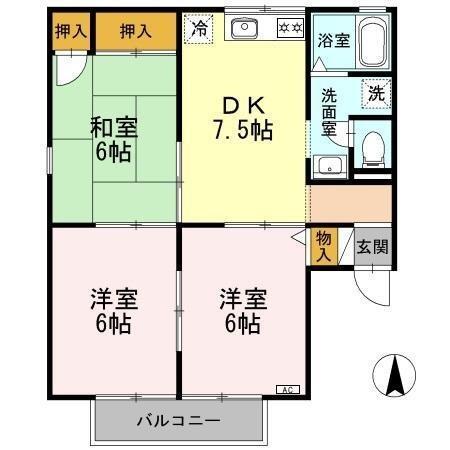 セジュール　ケイエム（202） 間取り図画像