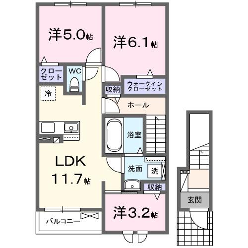 芽きゃべつ（202） 間取り図画像