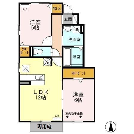 Ｓ.Ｕ.Ｎ Ｃｏｕｒｔ Ｂ（105） 間取り図画像