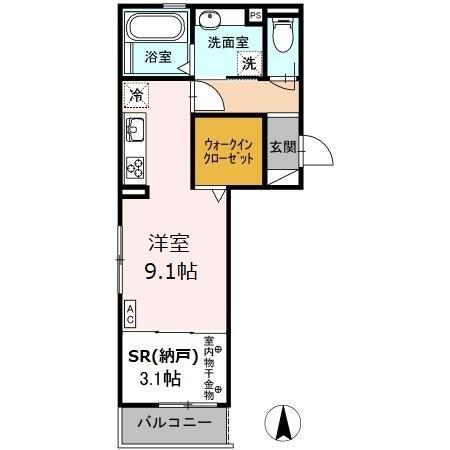ＤＷＥＬＬ北島（203） 間取り図画像