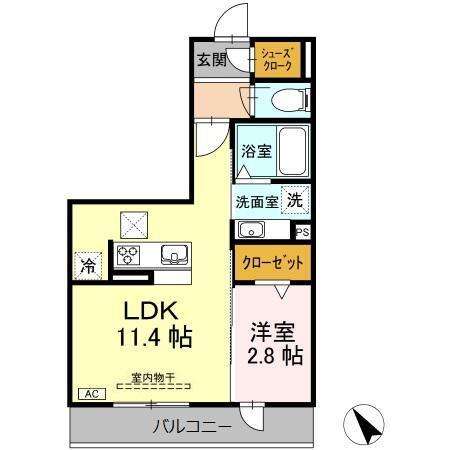 ルーム寺島（102） 間取り図画像