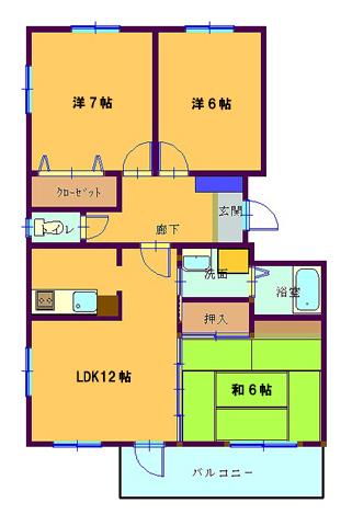 ３ＬＤＫ　６８平米