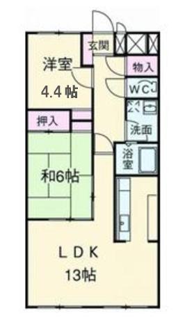 ２ＬＤＫ　５７平米