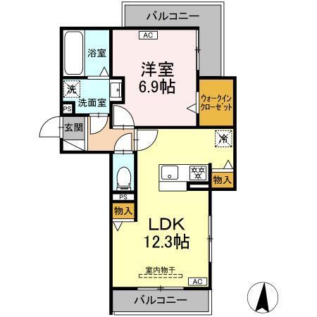 D-Hills中田町（201） 間取り図画像