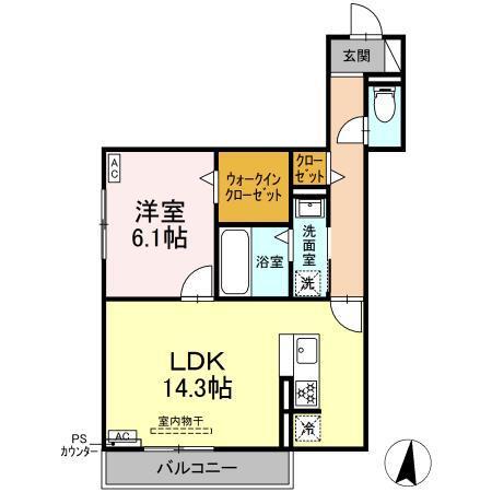 D-Hills原島町（202） 間取り図画像