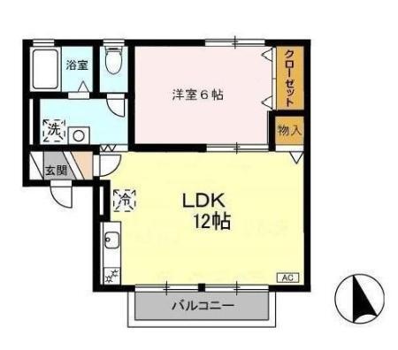 セジュールエイト　A（101） 間取り図画像