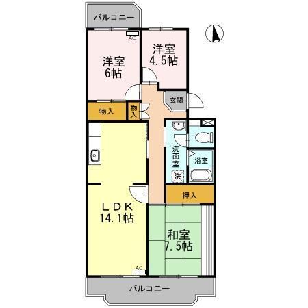 ソシアおおはし（102） 間取り図画像