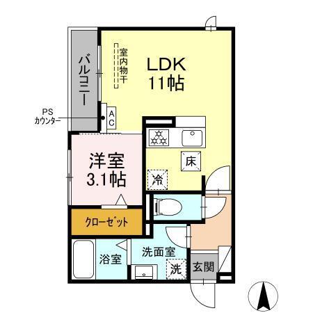 D-Hills野口（101） 間取り図画像