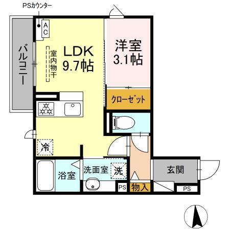 D-Hills領家Ⅱ（203） 間取り図画像