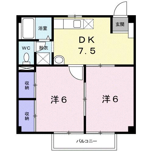 トリアノンパストラル（102） 間取り図画像