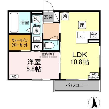 D-Hills領家Ⅱ（101） 間取り図画像