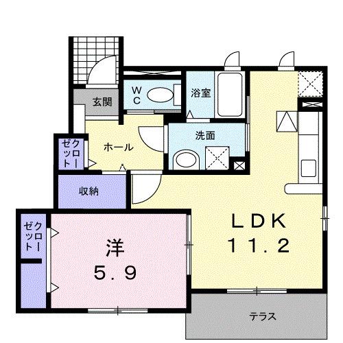 ヴェルジュ・Ｋ（101） 間取り図画像