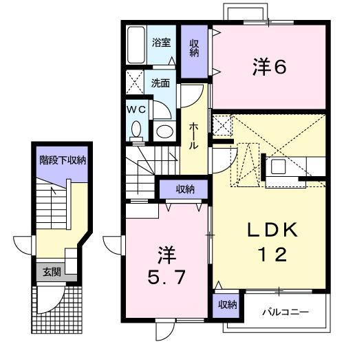 ベル・クレールＤ（201） 間取り図画像