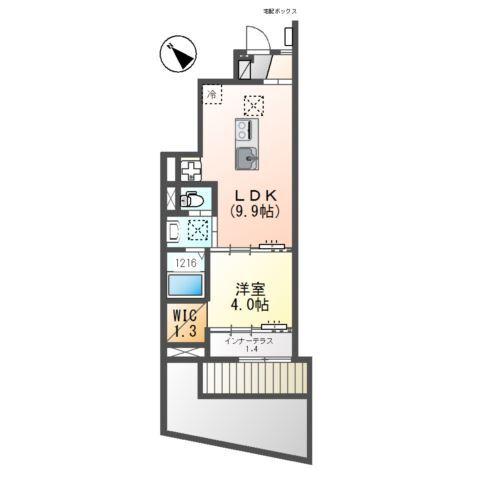 ユニヴァリィⅡ初生（仮） 間取り図画像