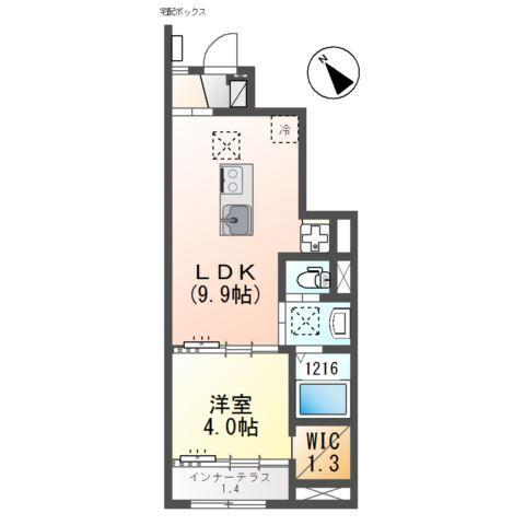 ユニヴァリィⅡ初生（仮） 間取り図画像