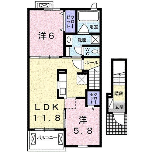 モンファミーユⅡ（202） 間取り図画像