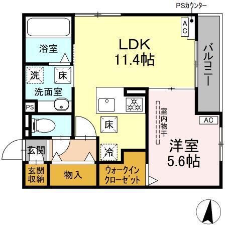 D-Hills西浅田（101） 間取り図画像