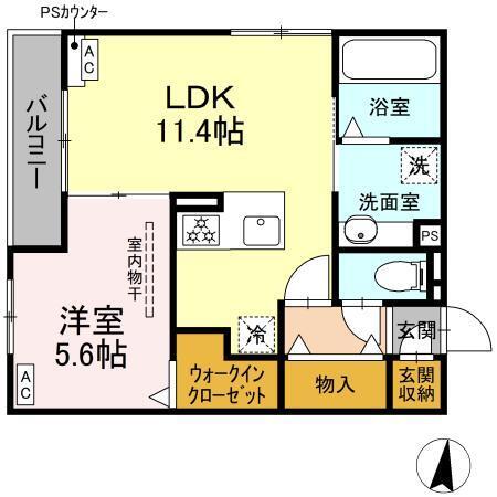 D-Hills西浅田（205） 間取り図画像