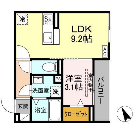 D-Hills小池（203） 間取り図画像