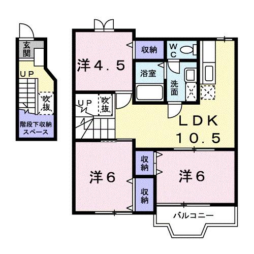 クレストールアイリスＡ（202） 間取り図画像