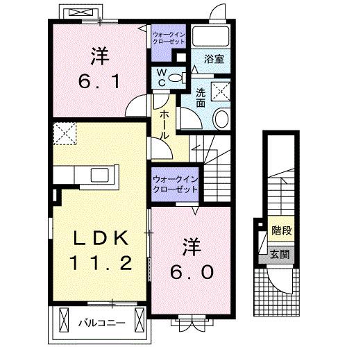 プラテリア（201） 間取り図画像