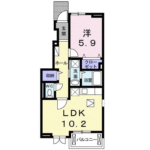 ベルクラントⅡ（101） 間取り図画像