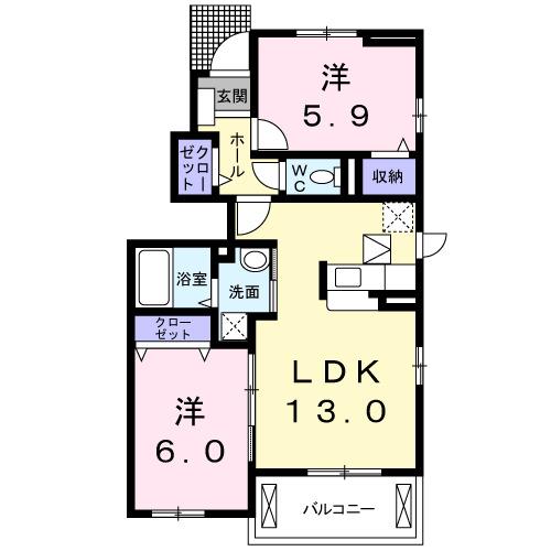 クレディヒル（101） 間取り図画像