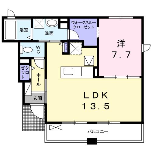 リベラル５０７ウエスト（103） 間取り図画像