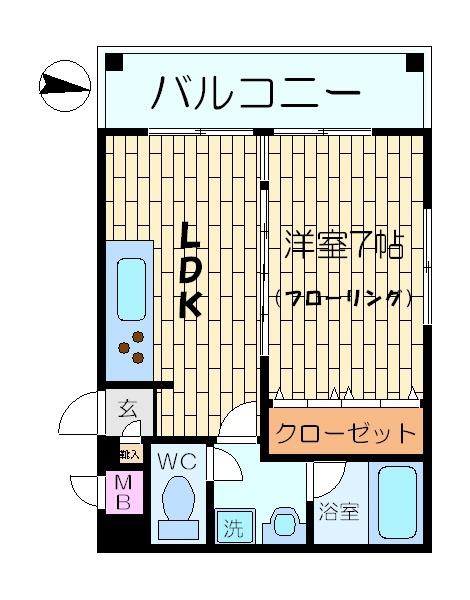 大阪市東淀川区大桐マンション 間取り図画像