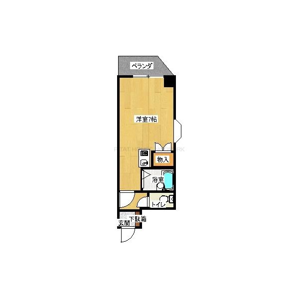 402号室は出窓なしの反転タイプです