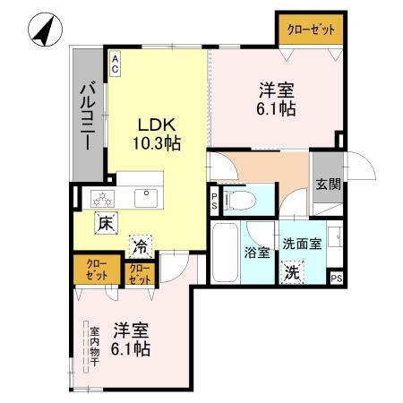 カーサ・ブレッツァ豊里（103） 間取り図画像