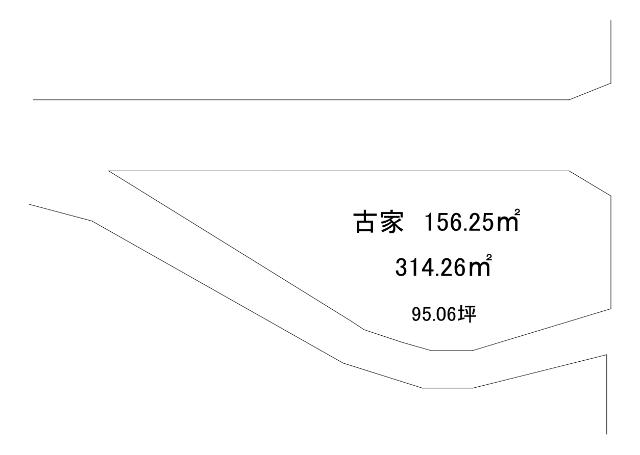 米原市土地　古家付き 区画図