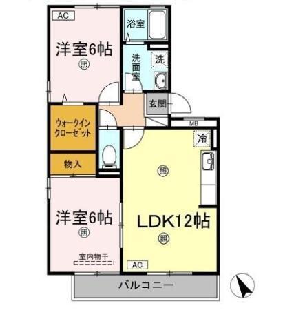 ドルフ南観音（302） 間取り図画像