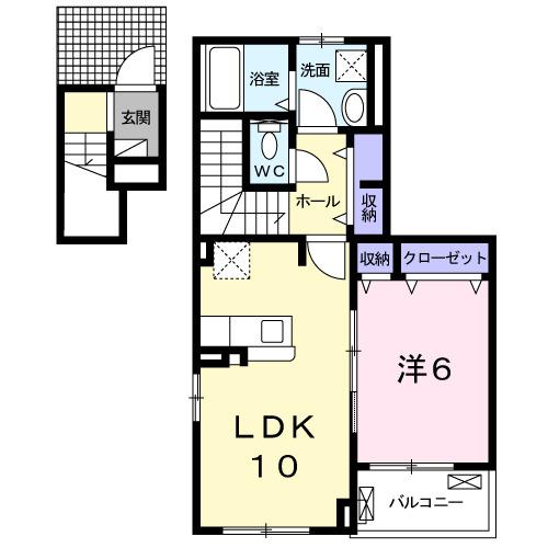 アメニティ　イースト（205） 間取り図画像