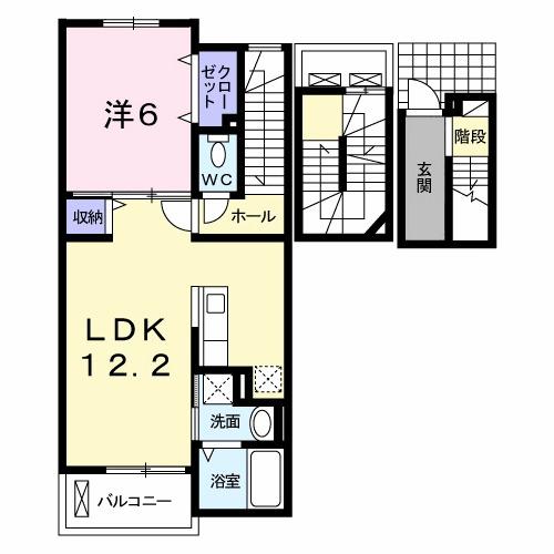 オルテンシアⅢ（303） 間取り図画像
