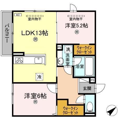 ワイズ古市（204） 間取り図画像