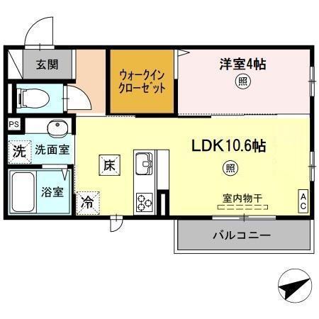 リヴェールC（102） 間取り図画像