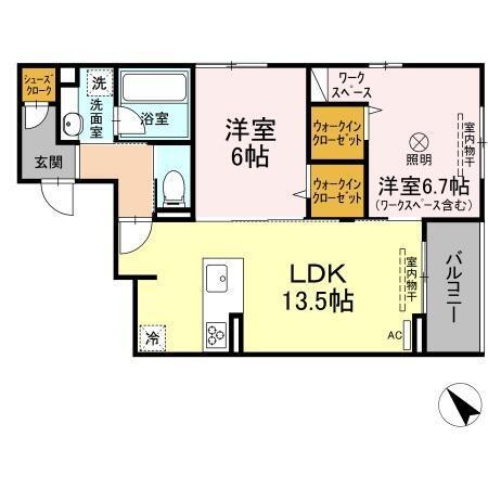 プレザントカーサ祇園（304） 間取り図画像