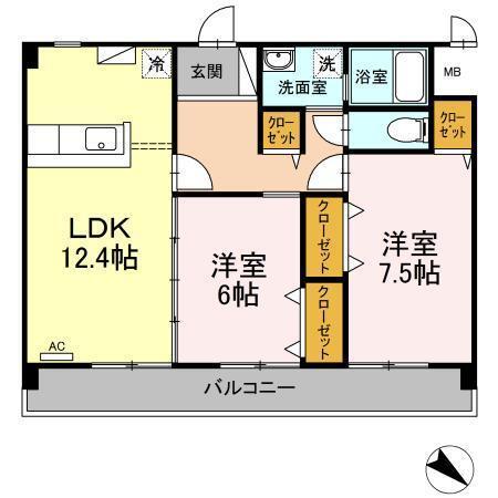 Ｃｒｅｓｔ　Ｔｅｎｍａ（101） 間取り図画像