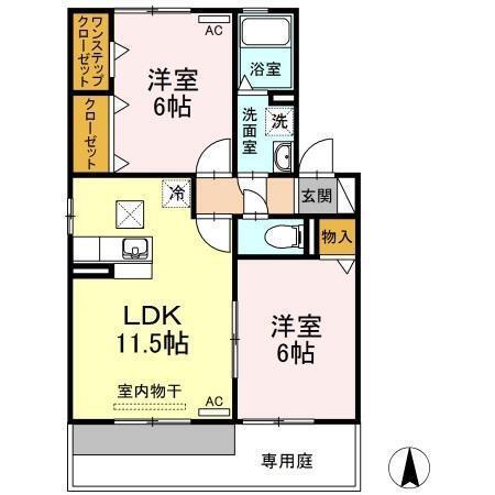 セジュール長居　D棟（102） 間取り図画像