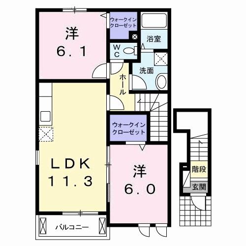 ガーデンハウスⅡ（201） 間取り図画像