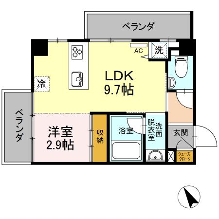 ＨＯＵＳＥ　ＴＡＧＡＷＡ（205） 間取り図画像